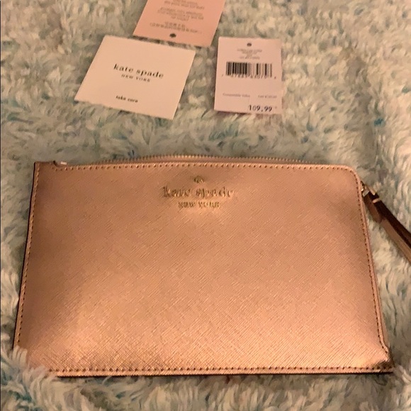 Beautiful rose gold Kate Spade medium L zip new - Picture 7 of 7